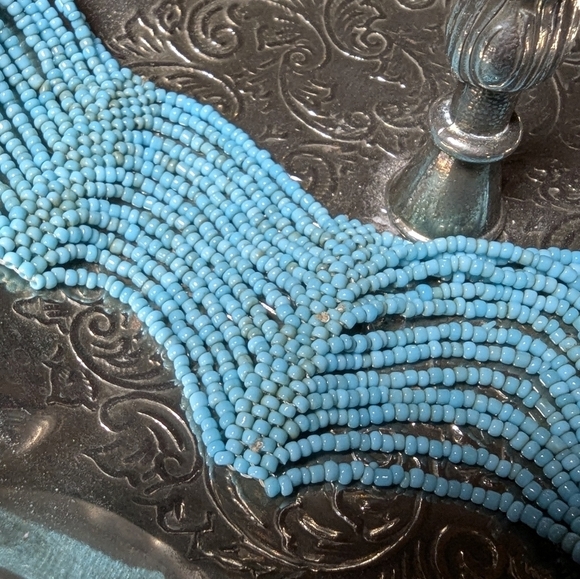 Turquoise Dreams Beaded Cuff Bracelet - Handmade Charm 🌊✨ - Picture 6 of 8